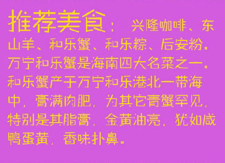 萬(wàn)寧站推薦美食