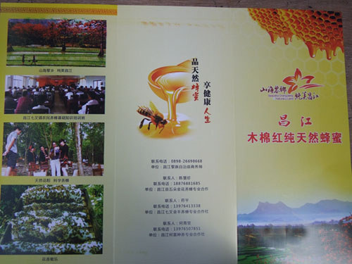 木棉紅純天然蜂蜜宣傳海報