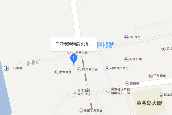 三亞老漁港變身海鮮廣場(chǎng)地圖