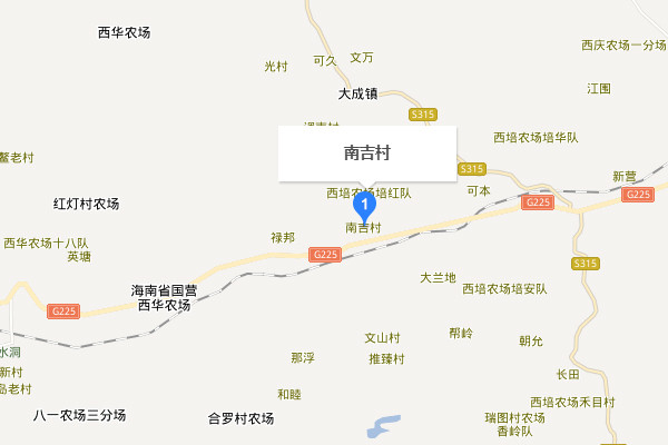 儋州大成鎮南吉村地圖